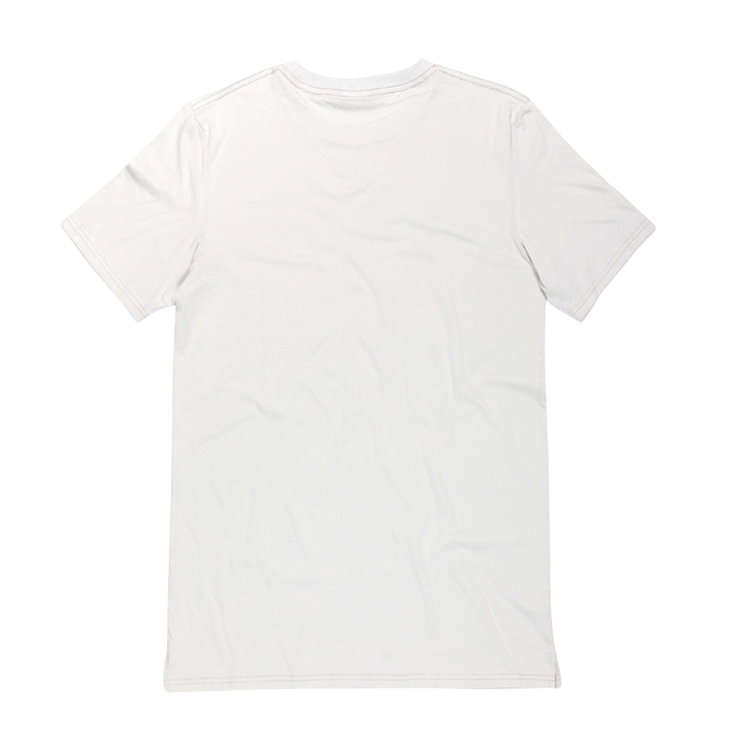 Custom Men’s & Women’s Tall Short Sleeve T-Shirt in White – Back View on White Background, Tall Fit, Premium Organic Cotton | CustomWhiz