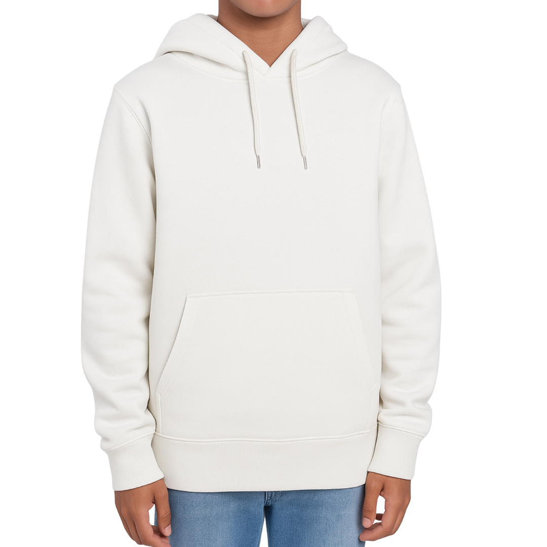 Kids Premium Cotton Hoodie (White)