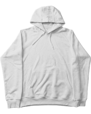 Hoodies & Sweatshirts (2D) Hooded Sweater / Jumper Unisex Premium Cotton Hoodie (White) - KUD 423. (x 15)