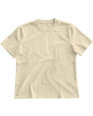 T-Shirts (2D) T-Shirt Mens / Unisex Premium Cotton Vintage Tee (Off White) - KUD 1483. (x 4)