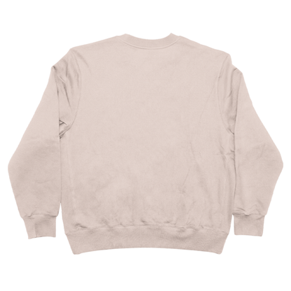 Custom Men’s & Women’s Oversized Crew Neck Sweatshirt in Pink – Back View on White Background, Oversized Crew Neck Sweatshirt, Terry Cotton | CustomWhiz