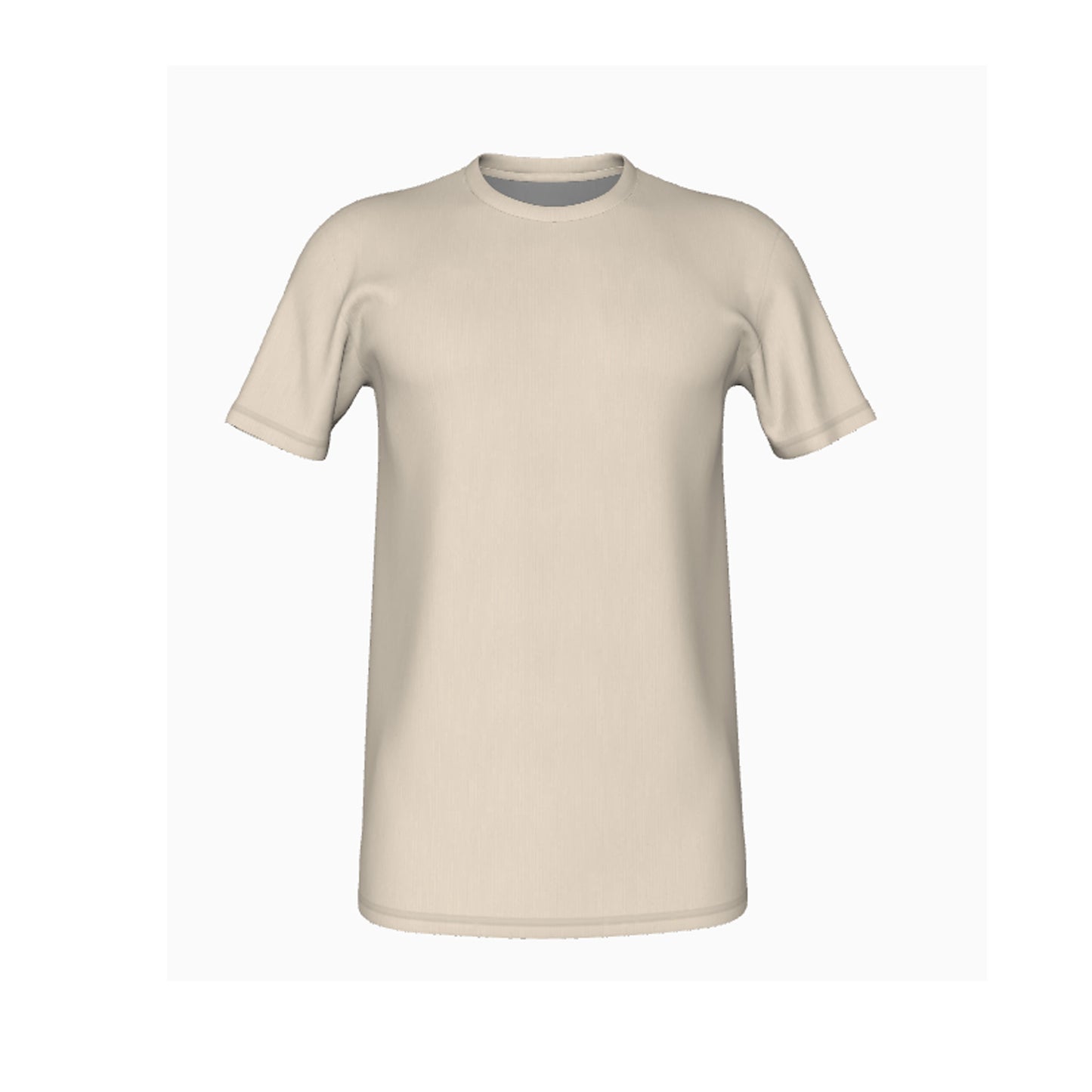 Custom Men’s & Women’s Tall Short Sleeve T-Shirt in Beige – Front View on White Background, Tall Fit, Premium Organic Cotton | CustomWhiz