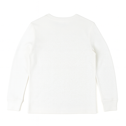 Kids Cotton Longsleeve T-Shirt KUD428 Flat Lay White Back View