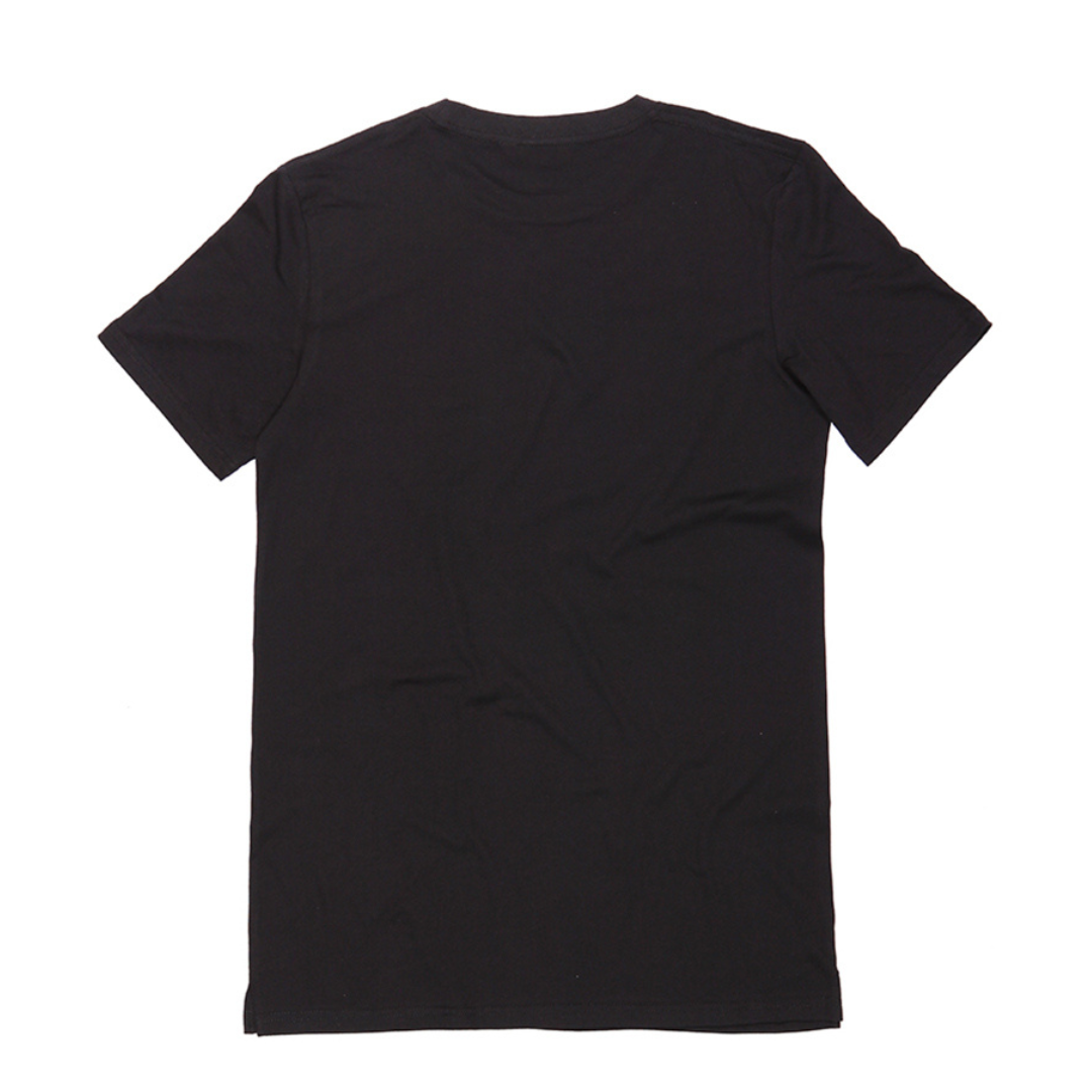 Unisex Cotton Box tshirt KUD142Oe Flat Lay - Black - back View