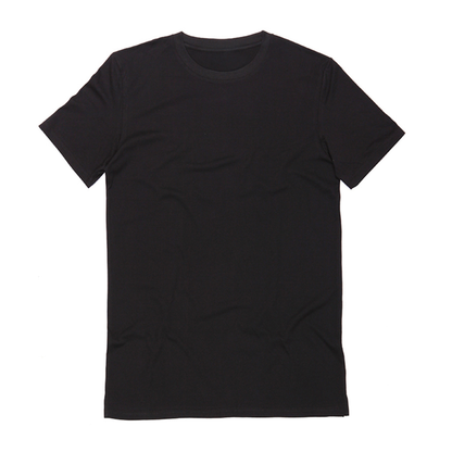 Unisex Cotton Box tshirt KUD142Oe Flat Lay - Black - Front View