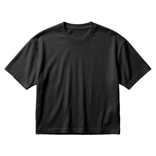 Women's Cotton Oversized Cropped T-Shirt
